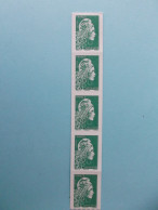 TIMBRE : AUTOADHESIF , No: 1601, ROULETTE De 5 TIMBRES ,MARIANNE D' Y.Z ., XX, En Bon état - Coil Stamps