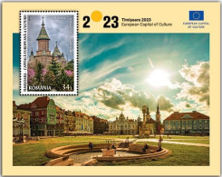 ROMANIA 2023 -TIMIŞOARA - EUROPEAN CAPITAL OF CULTURE 2023 Block- Perforated Souvenir Sheet  MNH** - Nuovi