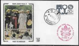 Mexico.   Pastoral Visit Of Pope John Paul II To Mexico.  Special Cancellation On Cachet Special Envelope - Mexico