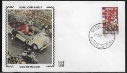 Mexico.   Pastoral Visit Of Pope John Paul II To Mexico.  Special Cancellation On Cachet Special Envelope - Mexico