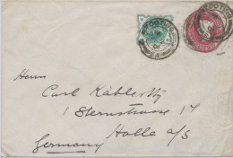 GB 2.5.1901, Superb QV 2d Lake Stamped To Order Postal Stationery Envelope (watermarked Paper, 98mmx146mm) Uprated With - Covers & Documents