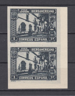 Spain 1930 Colour Proof Imperforate,Exhibition 1P Pair, Scott# 445,MNH,NGAI - Ensayos & Reimpresiones