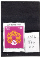 INDE 1986 YT N° 870 Neuf** - Unused Stamps