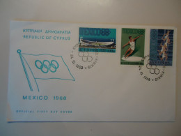 CYPRUS FDC   OLYMPIC GAMES MEXICO 1968 - Estate 1968: Messico