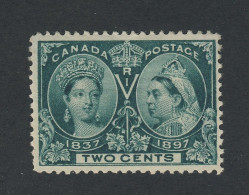 Canada Victoria Jubilee Stamp; #52-2c F/VF MH Guide Value = $31.00 - Unused Stamps