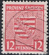 Alliierte Bes. Sachsen Provinzwappen (MiNr: 79 Y) 1945 Gest Used Obl LESEN - Afgestempeld