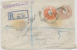 GB 12.3.1909, Very Fine EVII 4d Orange And 3d Brown Stamped To Order Compound Postal Stationery Envelope (watermarked Pa - Cartas & Documentos