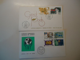 CYPRUS  FDC 2 ANNIVERSARIES  1977-1978 - Lettres & Documents