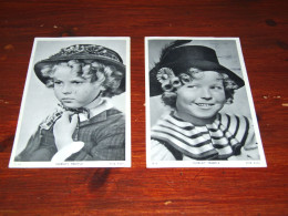 72125-72126-       2 OLD CARDS FROM SHIRLEY TEMPLE / ACTRESS - Attori