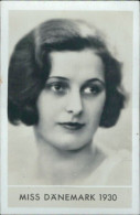Bh80 Figurina Card Cpsm STAR Donne Piu' Belle Miss Danimarca Danemark 1930 - Other & Unclassified