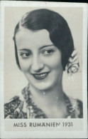 Bh90 Figurina Card Cpsm STAR Donne Piu' Belle Miss Romania Rumanien 1931 - Other & Unclassified