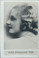 Bh115 Figurina Card Cpsm STAR Donne Piu' Belle Miss England Ingliterra 1932 - Other & Unclassified