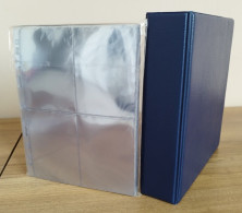 Album Raccoglitore Blu Con 50 Fogli Trasparenti 4 Tasche Per Figurine Santini - Livres & Logiciels