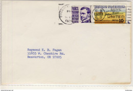 Used Stamp On Cover 1972, Motive Kansas Hard Winter Wheat & Francis Parkman - Lettres & Documents