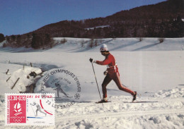 Ski De Fond - Passage De La Rivière  Avec Le Timbre - Eiskunstlauf