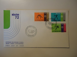 CYPRUS  UNOFFICIAL FDC  OLYMPIC GAMES MUNICH  1972 - Brieven En Documenten