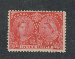 Canada Victoria Jubilee Stamp #53-3c MLH F/VF Guide Value = $25.00 - Neufs