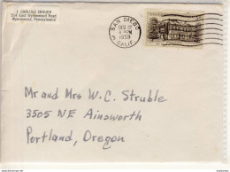 Used Stamp On Cover Sc # 1142 , 1959 - Covers & Documents