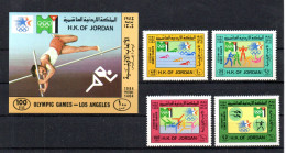 Jordanien 1984 Satz 1266/69 + Bl.48 Sport/Olympische Spiele Postfrisch - Jordanie