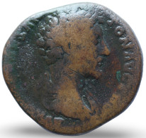 LaZooRo: Roman Empire - AE Sestertius Of Marcus Aurelius As Caesar (139-161-180 AD), Minerva, Neck Cut? - The Anthonines (96 AD To 192 AD)