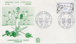 Andorra Stamp On FDC - Escrime