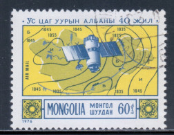 Mongolia 1976 Mi# 986 Used - 40th Anniv. Of Meteorological Service / Space - Mongolei
