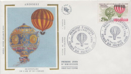Andorra Stamp On Silk FDC - Autres (Air)