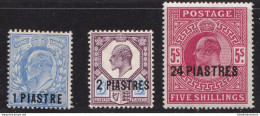 1905/06 BRITISH LEVANT/Levante Inglese, SG 12 + 13/14 MLH/* - Sonstige & Ohne Zuordnung