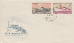 Enveloppe   FDC   1er  Jour   TCHECOSLOVAQUIE     Navires   1960 - FDC