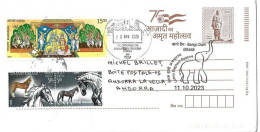 INDIA. Letter From The Lemru Elephant Reserve . Sent To Andorra, With Arrival Postmark - Elephants