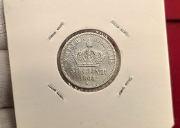 Francia France 50 Centimes 1868 A Paris Km 814 Plata - Otros & Sin Clasificación