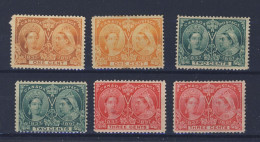 6x Canada Victoria Jubilee Stamps #51-51i-52-52i-53-53i. Guide Value = $87.00 - Neufs