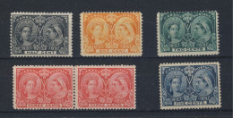 6x Canada Victoria Jubilee Mint Stamp #50 #51 #52 #53x2 #54 Guide Value=$142.00 - Neufs