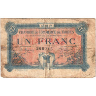 France, Tarbes, 1 Franc, 1917, TB, Pirot:120-18 - Chamber Of Commerce