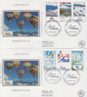 Andorra Set On Silk FDCs - Sci