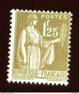 287 - 1F25 Olive Type PAIX - Neuf N* - Très Beau - 1932-39 Paix