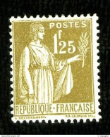 287 - 1F25 Olive Type PAIX - Neuf N** - Très Légers Défauts De Gomme - Bon Centrage - Très Beau - 1932-39 Paz