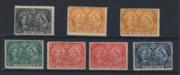 7x Canada Victoria Jubilee Stamps #50-1/2c 2x51 52 2x53 54-U Guide Value = $170.00 - Nuevos