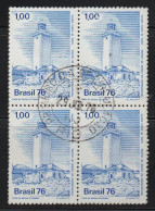 Brazil 1976 First Day Cancel On Block Of 4 - Unused Stamps