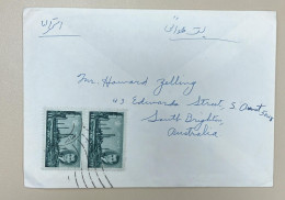 D)1966, IRAN, LETTER CIRCULATED FROM IRAN TO AUSTRALIA, WITH STAMPS MOHAMMAD REZĀ SHĀH PAHLAVĪ, 1919 -1980, RUINS OF PER - Iran