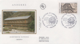 Andorra Stamp On Silk FDC - Otros & Sin Clasificación
