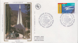 Andorra Stamp On Silk FDC - Autres & Non Classés