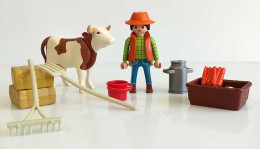 Playmobil Granjera Con Vaca - Playmobil