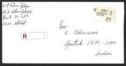 Registered Letter From Bonfim, Setúbal. Registration Franchise Label. Mixed Rate.Carta Registada Do Bonfim, Setúbal. Eti - Briefe U. Dokumente