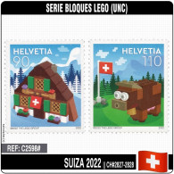 C2598# Suiza 2022. Serie Bloques LEGO (MNH) MI#2827-2828 - Nuevos