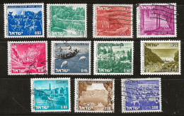 Israël 1971-1976 N°Y.T. ;  11 Valeurs Série 458 à 471 Obl. - Usati (senza Tab)