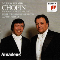 Fryderyk Chopin. Murray Perahia, Israel Philharmonic. Zubin Mehta - Piano Concertos Nos. 1 & 2. CD - Classique