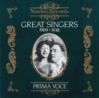 Great Singers 1909-1938. Prima Voce. CD - Clásica