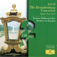 Bach - The Brandenburg Concertos Suites Nos. 2 & 3. Karajan. 2 X CD - Classical