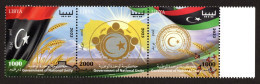 2023- Libya - Government Of National Unity- Flag - Bird - Ear Of Wheat - Strip Of 3 Stamps - MNH** - Libia